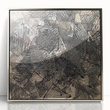 Geometric Moody Modern Wall Art – Abstract Black & Beige Canvas