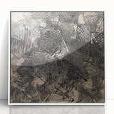 Geometric Moody Modern Wall Art – Abstract Black & Beige Canvas