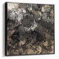 Geometric Moody Modern Wall Art – Abstract Black & Beige Canvas