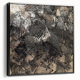 Geometric Moody Modern Wall Art – Abstract Black & Beige Canvas