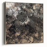 Geometric Moody Modern Wall Art – Abstract Black & Beige Canvas