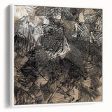 Geometric Moody Modern Wall Art – Abstract Black & Beige Canvas