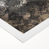 Geometric Moody Modern Wall Art – Abstract Black & Beige Canvas