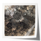 Geometric Moody Modern Wall Art – Abstract Black & Beige Canvas