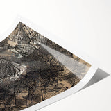 Geometric Moody Modern Wall Art – Abstract Black & Beige Canvas