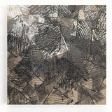 Geometric Moody Modern Wall Art – Abstract Black & Beige Canvas