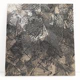 Geometric Moody Modern Wall Art – Abstract Black & Beige Canvas