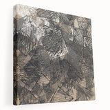 Geometric Moody Modern Wall Art – Abstract Black & Beige Canvas