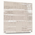 Textured Acrylic Wall Art - Subtle Modern Grid in Light Neutrals