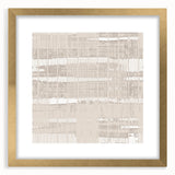 Textured Acrylic Wall Art - Subtle Modern Grid in Light Neutrals