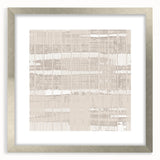 Textured Acrylic Wall Art - Subtle Modern Grid in Light Neutrals