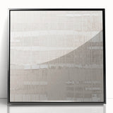 Textured Acrylic Wall Art - Subtle Modern Grid in Light Neutrals
