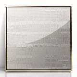 Textured Acrylic Wall Art - Subtle Modern Grid in Light Neutrals