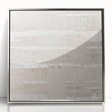 Textured Acrylic Wall Art - Subtle Modern Grid in Light Neutrals