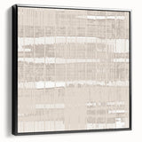 Textured Acrylic Wall Art - Subtle Modern Grid in Light Neutrals