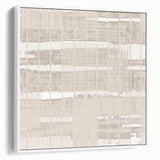 Textured Acrylic Wall Art - Subtle Modern Grid in Light Neutrals