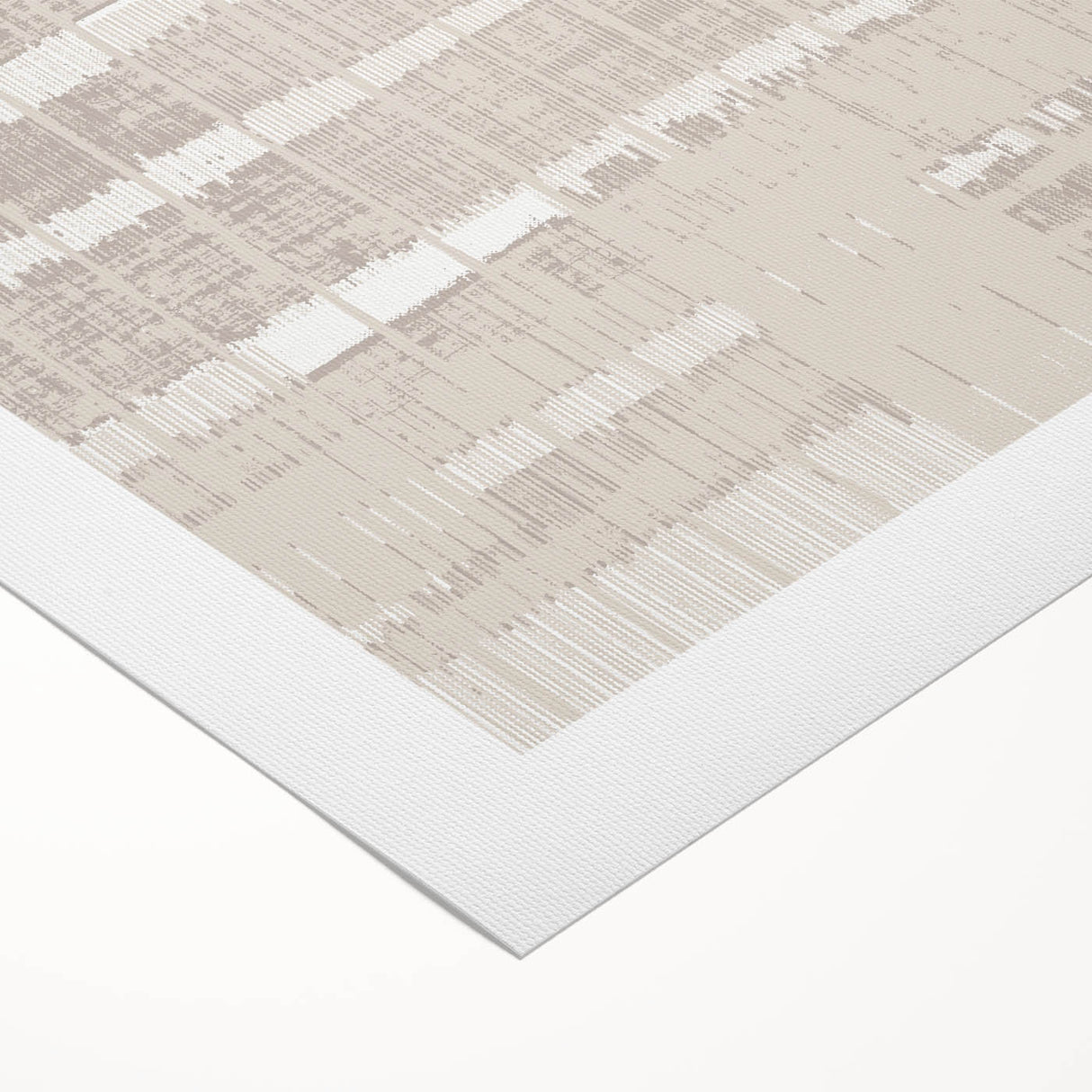 Textured Acrylic Wall Art - Subtle Modern Grid in Light Neutrals