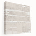 Textured Acrylic Wall Art - Subtle Modern Grid in Light Neutrals