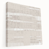 Textured Acrylic Wall Art - Subtle Modern Grid in Light Neutrals