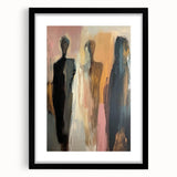Elegant Abstract Figurative Wall Art – Modern Human Form Painting