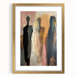 Elegant Abstract Figurative Wall Art – Modern Human Form Painting