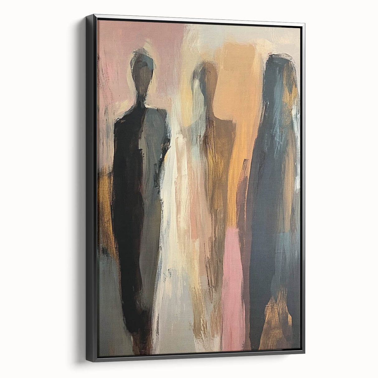 Elegant Abstract Figurative Wall Art – Modern Human Form Painting