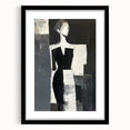 Minimalist Abstract Figurative Wall Art – Modern Monochrome Design