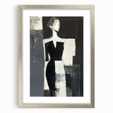 Minimalist Abstract Figurative Wall Art – Modern Monochrome Design