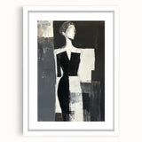 Minimalist Abstract Figurative Wall Art – Modern Monochrome Design