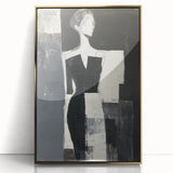 Minimalist Abstract Figurative Wall Art – Modern Monochrome Design