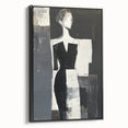 Minimalist Abstract Figurative Wall Art – Modern Monochrome Design