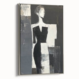 Minimalist Abstract Figurative Wall Art – Modern Monochrome Design