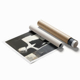 Minimalist Abstract Figurative Wall Art – Modern Monochrome Design