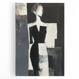 Minimalist Abstract Figurative Wall Art – Modern Monochrome Design