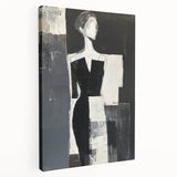 Minimalist Abstract Figurative Wall Art – Modern Monochrome Design