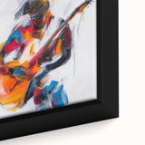 Colorful Abstract Figurative Wall Art – Expressive Guitarist Painting