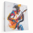 Colorful Abstract Figurative Wall Art – Expressive Guitarist Painting
