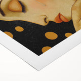 Elegant Abstract Figurative Wall Art – Gold Accented Modern Painting