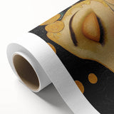 Elegant Abstract Figurative Wall Art – Gold Accented Modern Painting