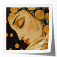 Elegant Abstract Figurative Wall Art – Gold Accented Modern Painting