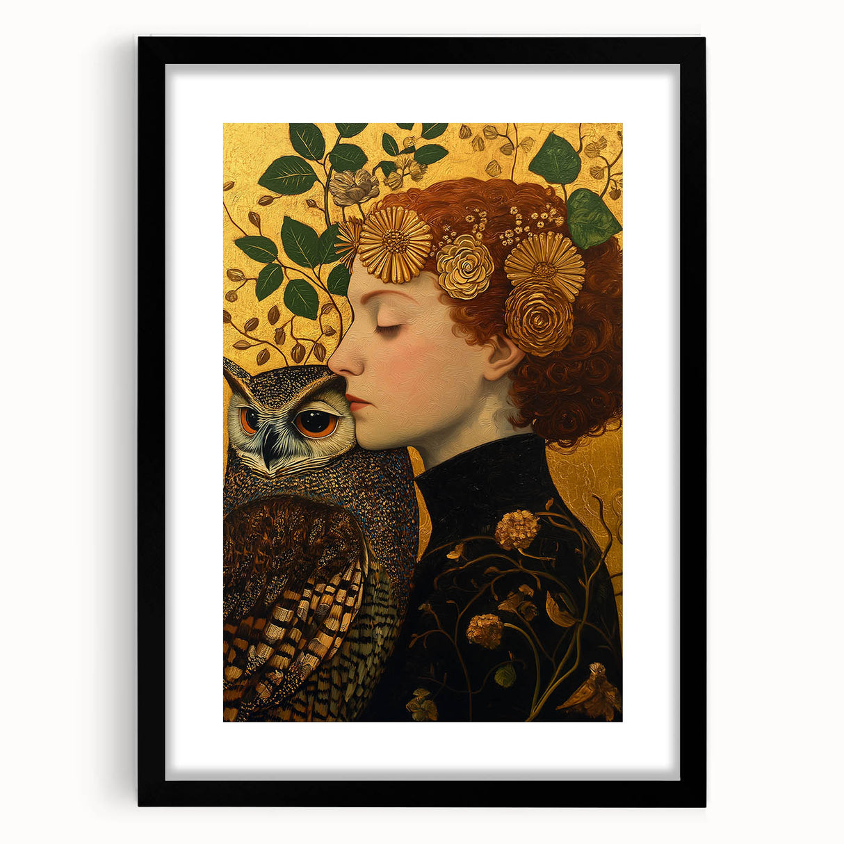 Elegant Abstract Figurative Wall Art – Golden Nature-Inspired Painting