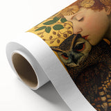 Elegant Abstract Figurative Wall Art – Golden Nature-Inspired Painting