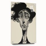 Minimalist Abstract Figurative Wall Art – Expressive Monochrome Design