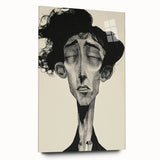 Minimalist Abstract Figurative Wall Art – Expressive Monochrome Design