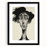 Minimalist Abstract Figurative Wall Art – Expressive Monochrome Design