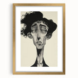 Minimalist Abstract Figurative Wall Art – Expressive Monochrome Design