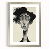 Minimalist Abstract Figurative Wall Art – Expressive Monochrome Design