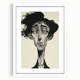 Minimalist Abstract Figurative Wall Art – Expressive Monochrome Design