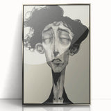 Minimalist Abstract Figurative Wall Art – Expressive Monochrome Design