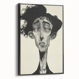 Minimalist Abstract Figurative Wall Art – Expressive Monochrome Design